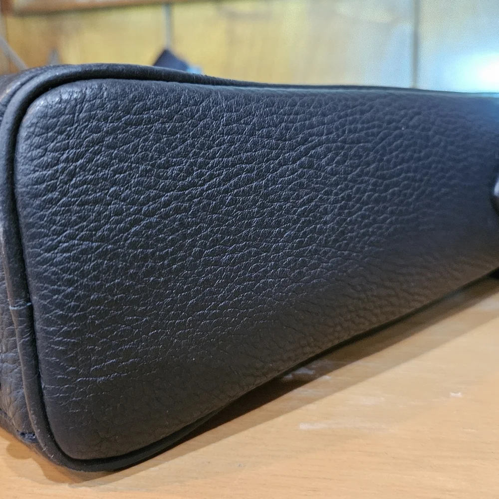 Authentic COACH Graham Structured Briefcase – Black Pebble Leather (Laptop Bag) - Picture 9 of 16